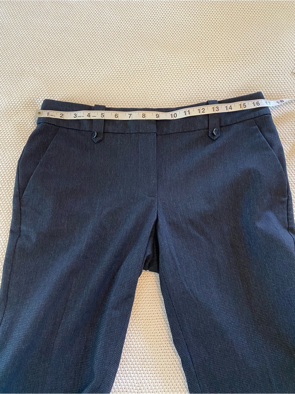LOFT Dark Navy Straight-Leg Trousers - Picture 6 of 15